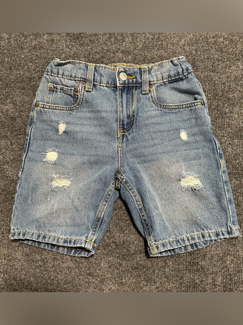 Levi's Light Blue Distressed Kids Denim Shorts